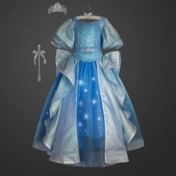 Cinderella Light-Up Costume For Kids With Interactive Light-Up Wand And Tiara By A Leading Role -Disney 2841107379256 2