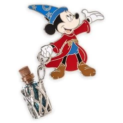 Sorcerer Mickey Mouse Pin With Glitter Vial Dangler – Fantasia