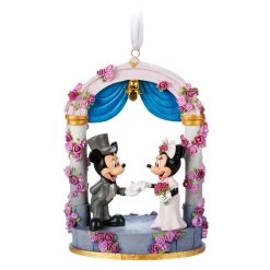 Mickey And Minnie Mouse Figural Wedding Ornament