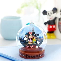 Mickey And Minnie Mouse Glass Dome Ornament – Disneyland -Disney 6506059316440 9