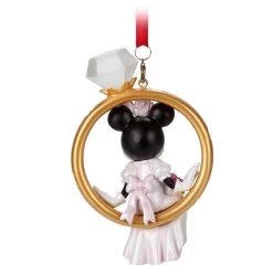 Minnie Mouse Wedding Ring Ornament -Disney 6506059316442 2