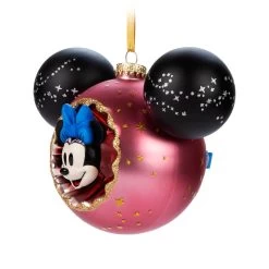 Minnie Mouse Sunburst Mouse Icon Ball Ornament -Disney 6506059316642 1