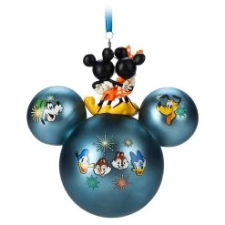 Mickey And Minnie Mouse Icon Glass Ball Ornament – Walt Disney World 2023 -Disney 6506059317024 2