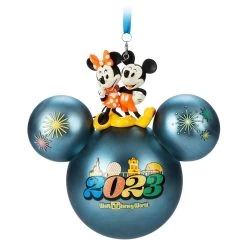 Mickey And Minnie Mouse Icon Glass Ball Ornament – Walt Disney World 2023