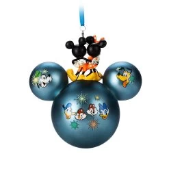 Mickey And Minnie Mouse Icon Glass Ball Ornament – Disneyland 2023 -Disney 6506059317025 2