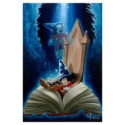 Sorcerer Mickey Mouse ''Dreaming Of Sorcery'' Giclee On Canvas By Jared Franco – Limited Edition
