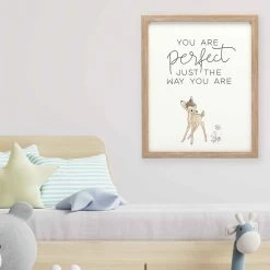Bambi Framed Wood Wall Décor – ''You Are Perfect'' -Disney 6804058843562 4