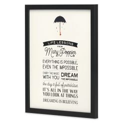 Mary Poppins ''Life Lessons'' Framed Wood Wall Décor -Disney 6804058843919 1