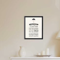 Mary Poppins ''Life Lessons'' Framed Wood Wall Décor -Disney 6804058843919 4