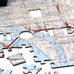 National Geographic My Town Personalized Wooden Puzzle – Map Scale: 1:26,000 -Disney 6805106023771 2