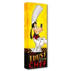Goofy ''Don't Trust A Skinny Chef'' Giclée On Canvas By Tim Rogerson