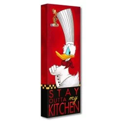 Donald Duck ''Stay Outta My Kitchen'' Giclée On Canvas By Tim Rogerson