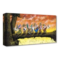 Snow White And The Seven Dwarfs ''Back To Home We Go'' Giclée On Canvas By Trevor Mezak