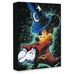Sorcerer Mickey Mouse ''Mickey Casts A Spell'' Giclée On Canvas By Stephen Fishwick