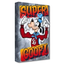 Goofy ''Super Goof!'' Giclée On Canvas By Trevor Carlton – Limited Edition