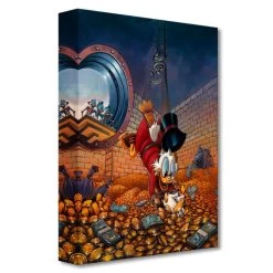 Scrooge McDuck ''Diving In Gold'' By Rodel Gonzalez Canvas Artwork – Limited Edition -Disney 6811047994118 1