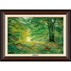 Winnie The Pooh ''The Knighting Of Pooh'' By Peter & Harrison Ellenshaw Framed Canvas Artwork – Limited Edition