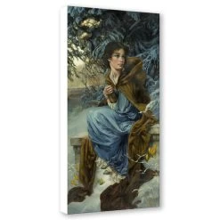 Belle ''Love Blooms In Winter'' By Heather Edwards Hand-Signed & Numbered Canvas Artwork – Limited Edition -Disney 6811047994232 1