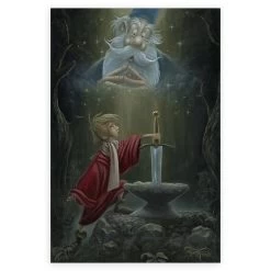 The Sword In The Stone ''Hail King Arthur'' By Jared Franco Hand-Signed & Numbered Canvas Artwork – Limited Edition
