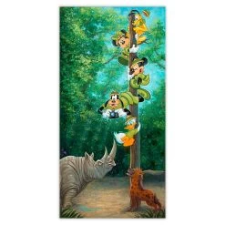 Mickey Mouse And Friends ''Rhino Chase'' Signed Giclée By Tim Rogerson – Limited Edition