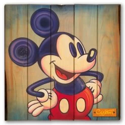 Mickey Mouse ''Proud To Be A Mouse'' Signed Giclée On Wood By Trevor Carlton – Limited Edition