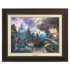 ''Cinderella Wishes Upon A Dream'' Framed Canvas Classic By Thomas Kinkade