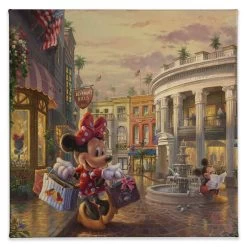 ''Minnie Rocks The Dots On Rodeo Drive'' Gallery Wrapped Canvas By Thomas Kinkade Studios