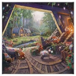 ''Snow White And The Seven Dwarfs'' Gallery Wrapped Canvas By Thomas Kinkade Studios