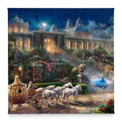 ''Clock Strikes Midnight'' Gallery Wrapped Canvas By Thomas Kinkade Studios – Cinderella