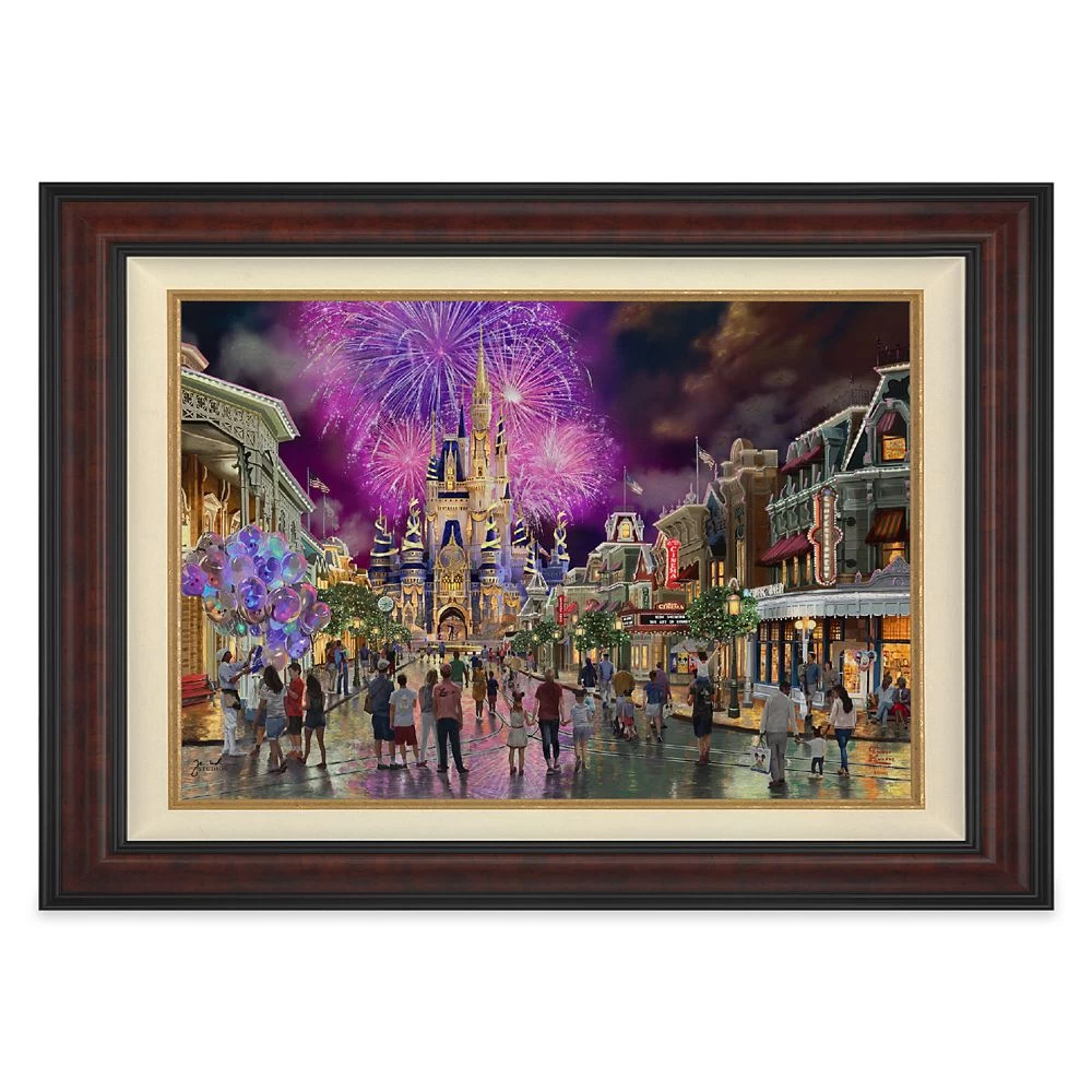 ''Walt Disney World 50th Anniversary'' Framed Limited Edition Canvas By Thomas Kinkade Studios 3 ''Walt Disney World 50th Anniversary'' Framed Limited Edition Canvas By Thomas Kinkade Studios