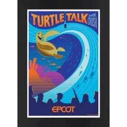 EPCOT Turtle Talk With Crush Matted Print