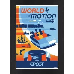 EPCOT World Of Motion Matted Print
