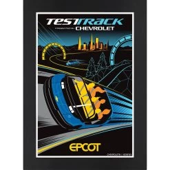 EPCOT Test Track Matted Print