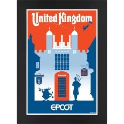 EPCOT United Kingdom Pavilion Matted Print