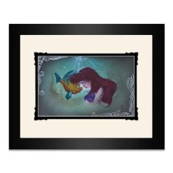 The Little Mermaid ''Ariel Flounder'' Framed Deluxe Print By Noah