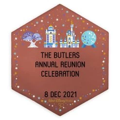 Walt Disney World 50th Anniversary Four Park Commemorative Legacy Paver – 8'' – Personalized